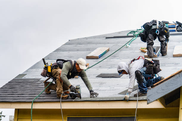 Professional Gutter Installation technician working in Hebo, OR